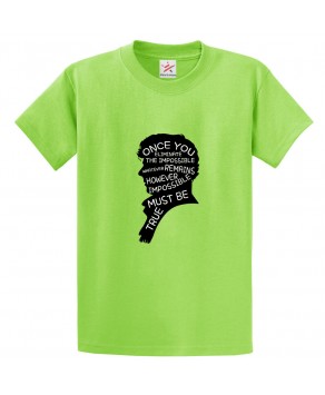 Once You Eliminate The Impossible Whatever Remains However Impossible Must Be True Sherlock Unisex Classic Kids and Adults T-Shirt for Crime Movie Lovers